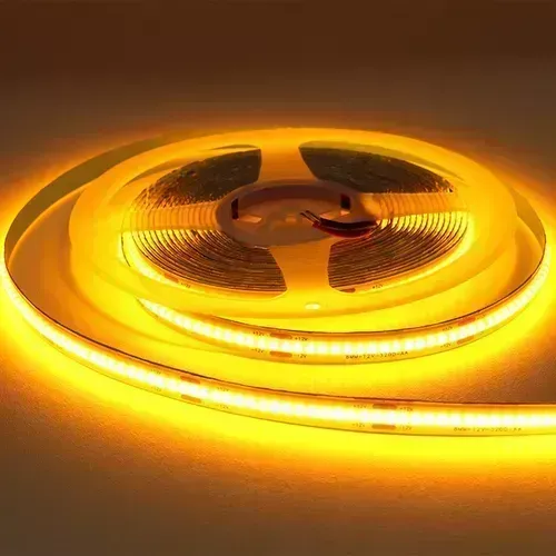 MANGUEIRA LED COB AMARELO OURO 220v rolo 100 metros Imagem