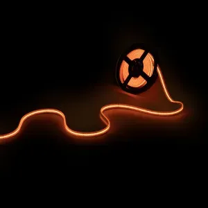  MANGUEIRA LED COB LARANJA 12v rolo 100 metros Imagem