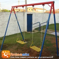 Balanço 2 lugares assento prancha de ferro - Foto 2