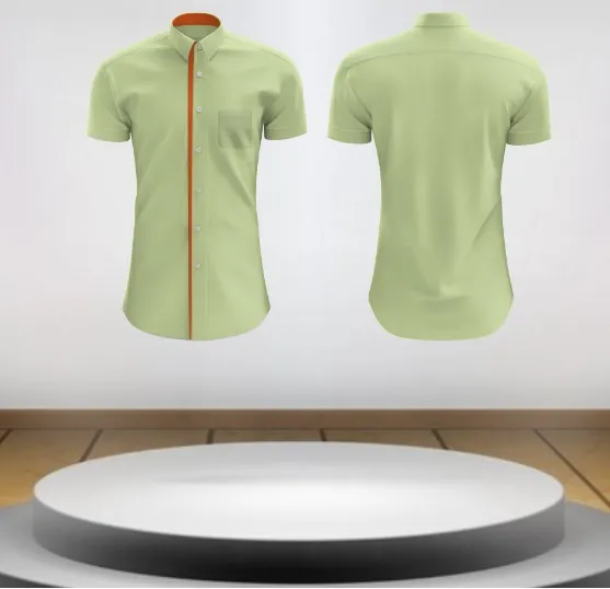 CAMISA SOCIAL FEMININA COM DETALHES VISTA INTERNA E GOLA