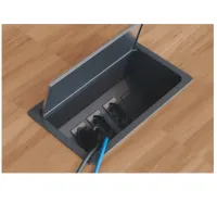 Mesa de Reunião Retangular 2400 com Caixa para Tomadas Concept - Foto 3