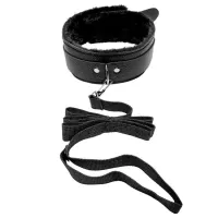 Kit Sado Erótico Bondage Preto Sintético com Pelúcia - 8122 - Foto 4