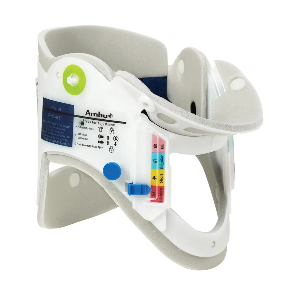 Colar Cervical de Resgate 16 Posicoes Regulavel Adulto AMBU  Imagem