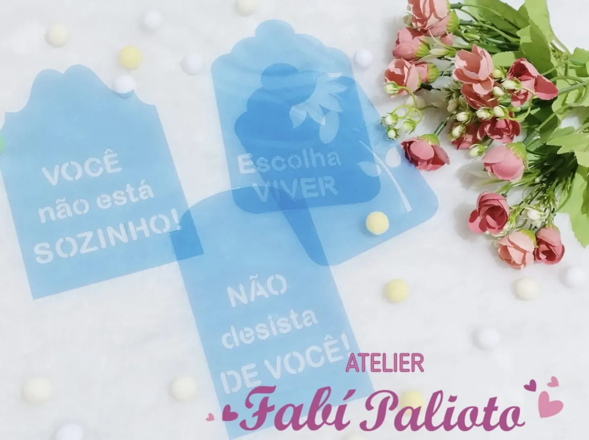 ST171  Stencil  Coleção TAG Setembro Amarelo Imagem