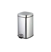 Lixeira Inox Quadrada com Pedal – 20 Litros | Soft Close e Alta Durabilidade