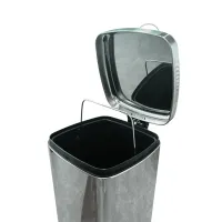 Lixeira Inox Quadrada com Pedal – 12 Litros | Compacta, Moderna e com Soft Close - Foto 3