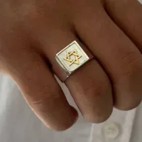 Anel masculino de prata e ouro - AN855