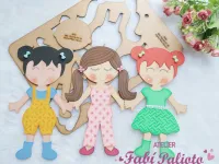 G229   Gabarito de Moldes em MDF Menina 30cm