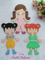 G229   Gabarito de Moldes em MDF Menina 30cm - Foto 2