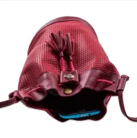 Bolsa Bucket Artlux Transversal em Couro Café Feminina  - Foto 3