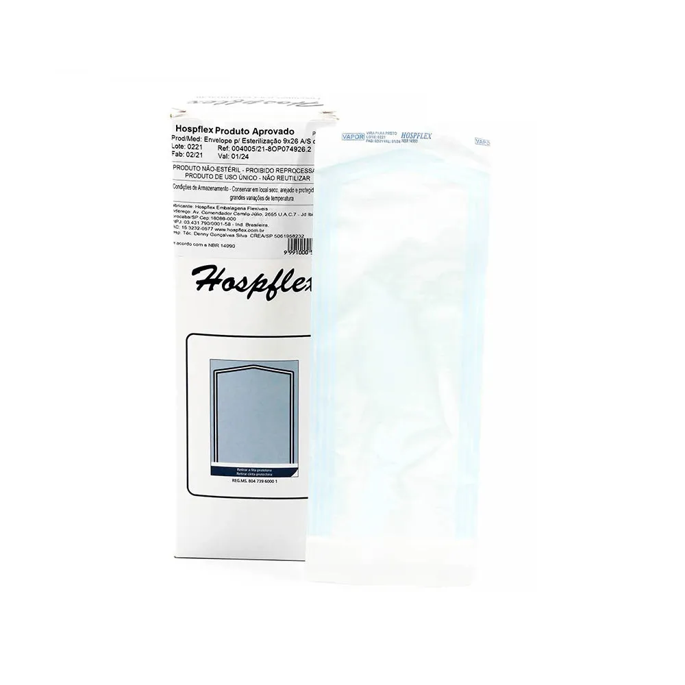 Envelope Para Esterilizacao C/ 200 un HOSPFLEX Imagem