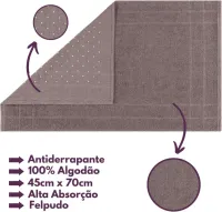 Jogo de Toalhas Gigante Itália Soft 2 Banhão + 2 Rosto + 2 Tapete Luxo 100% Algodão - Cinza - Foto 5