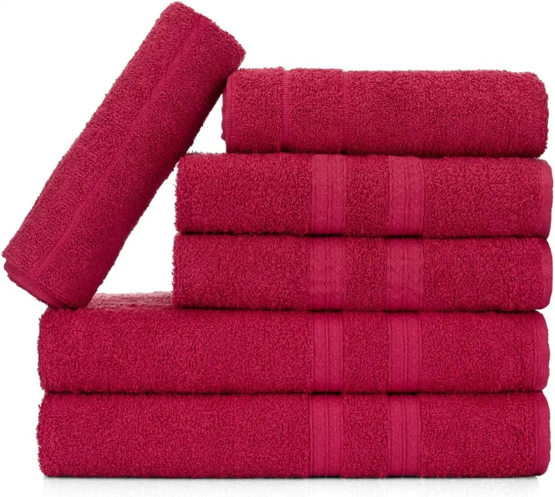 Jogo de Toalhas Gigante Itália Soft 2 Banhão + 2 Rosto + 2 Tapete Luxo 100% Algodão - Rosa