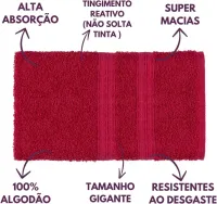 Jogo de Toalhas Gigante Itália Soft 2 Banhão + 2 Rosto + 2 Tapete Luxo 100% Algodão - Rosa - Foto 3