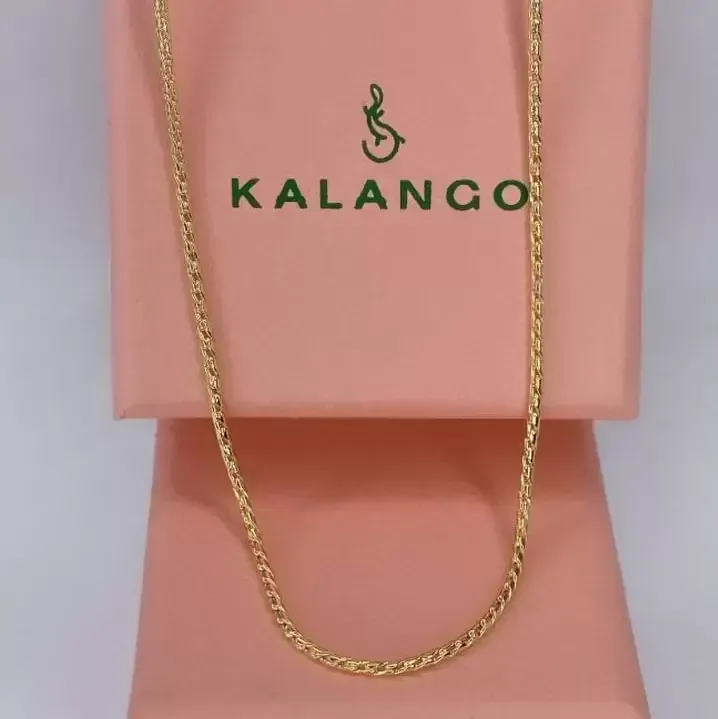 Corrente de ouro amarelo 18k Palmeirinha - 45 cm - HC1063