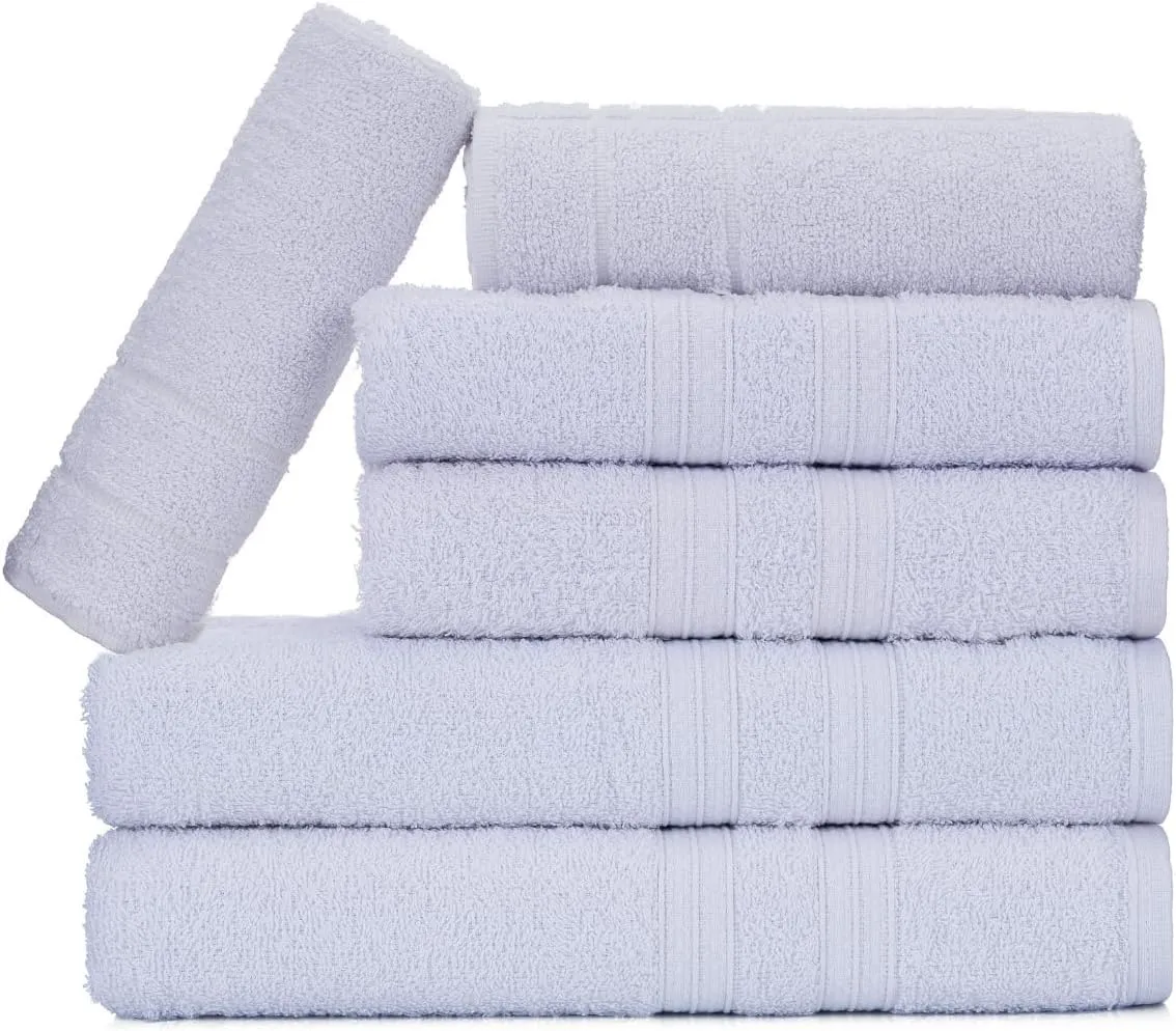 Jogo de Toalhas Gigante Itália Soft 2 Banhão + 2 Rosto + 2 Tapete Luxo 100% Algodão  - Branco Imagem