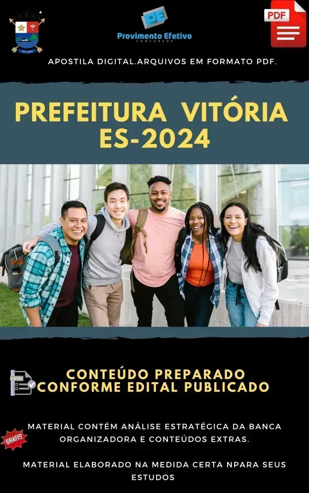  Apostila Prefeitura Vitória ES Auditor Administrador 2024 Imagem