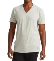 Camiseta Polo Ralph Lauren Custom Slim Fit Gola V  Masculino                           - Foto 2