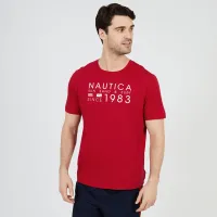 Camiseta Nautica Sun, Sand,  Surf 1983 Mangas Curtas Masculino - Foto 2