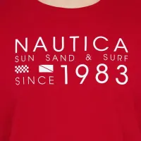 Camiseta Nautica Sun, Sand,  Surf 1983 Mangas Curtas Masculino - Foto 3