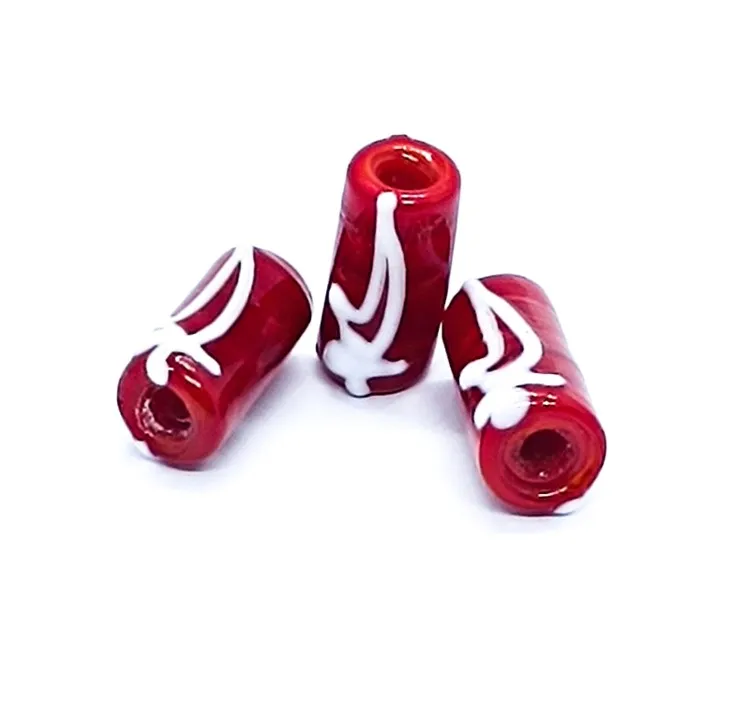  Firma de murano Adaga vermelho com branco Imagem