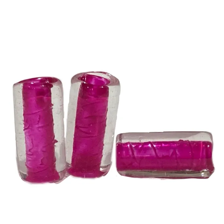 Firma de murano Pink com transparente Lisa 49 Imagem