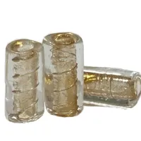 Firma de murano Dourada com transparente Lisa 51