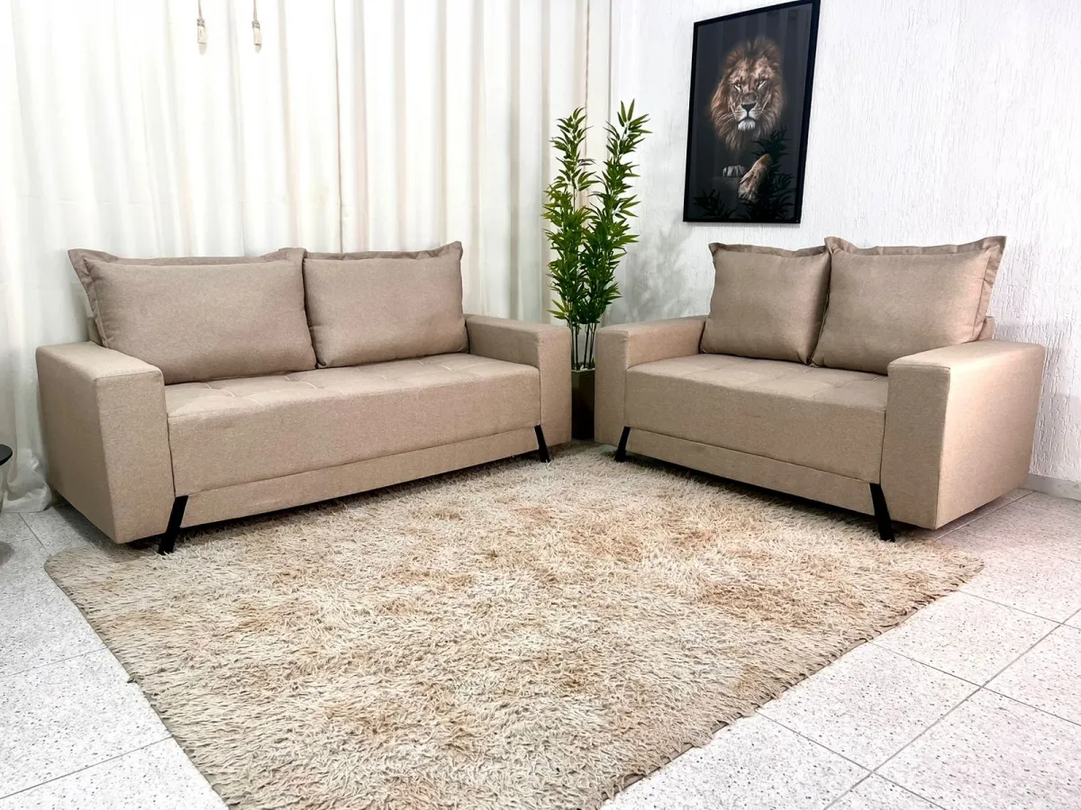 Sofá 3 e 2 lugares 8100 em Linho