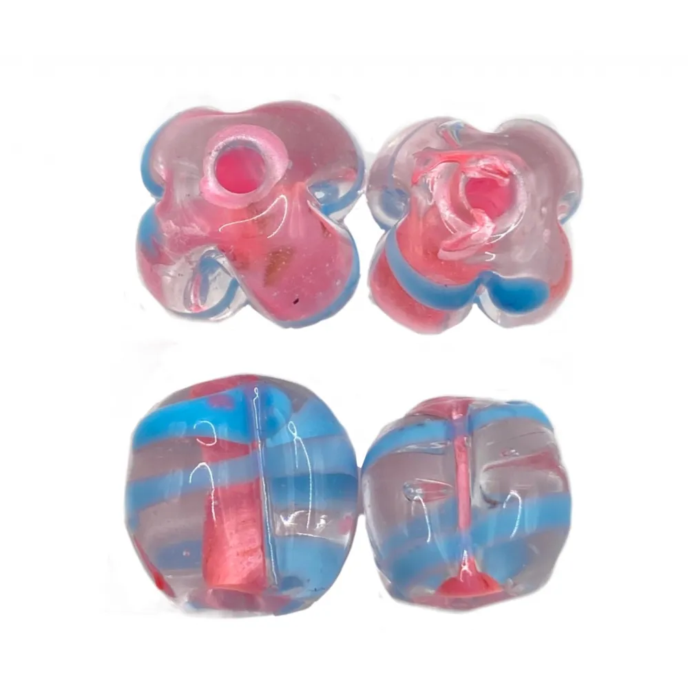 Firma de murano Pitanga rosa e azul eres