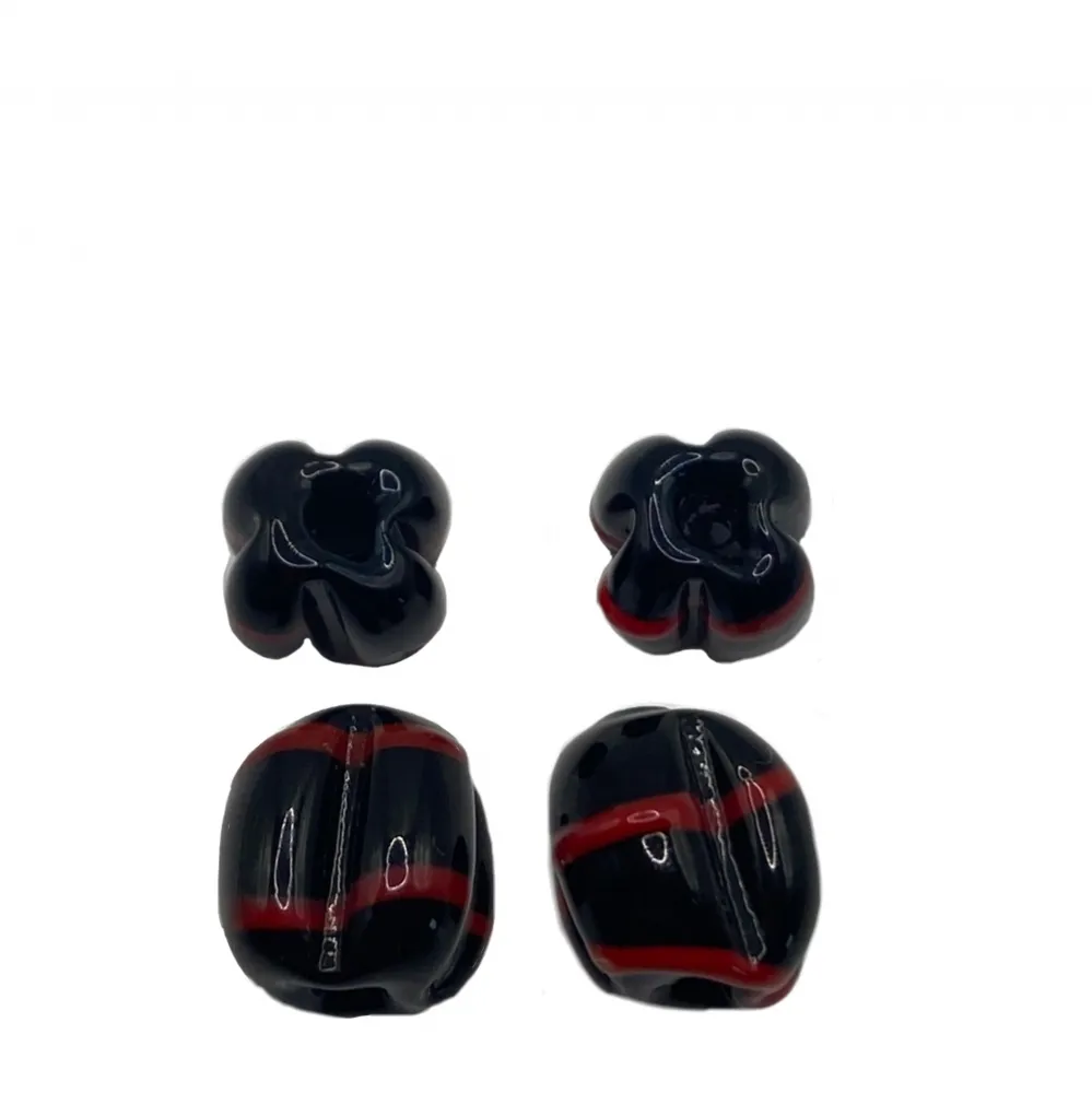 Firma de murano Pitangão GG preto com vermelho Imagem