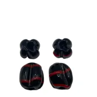 Firma de murano Pitangão GG preto com vermelho