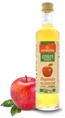 Vinagre Orgânico de Maçã - 4 Estações 500ml Imagem