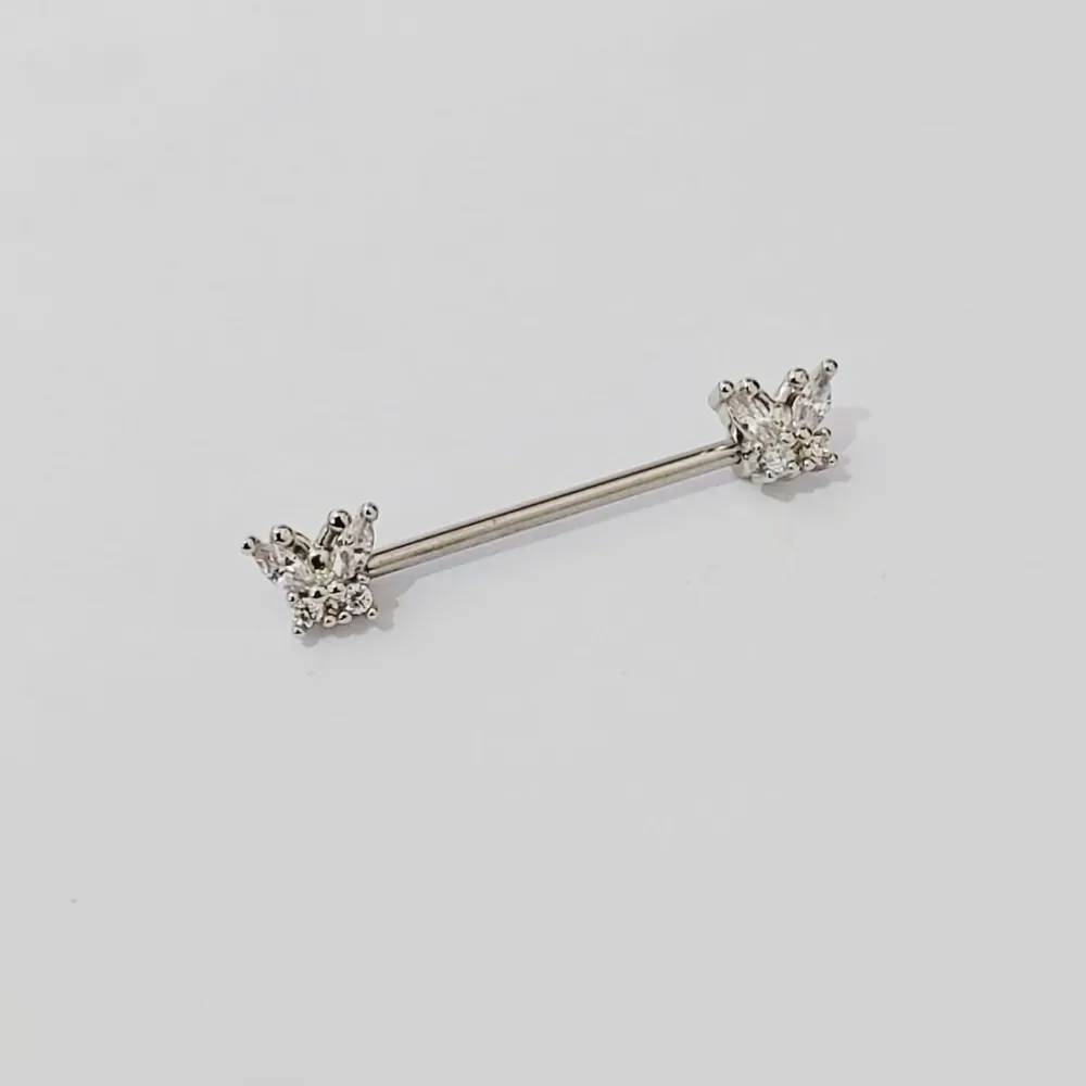 Micro Bell  Aço BANHO DE DIAMANETE 1.2mm MAMILO - BORBOLETA - BNH19