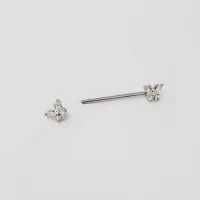 Micro Bell  Aço BANHO DE DIAMANETE 1.2mm MAMILO - BORBOLETA - BNH16 - Foto 2