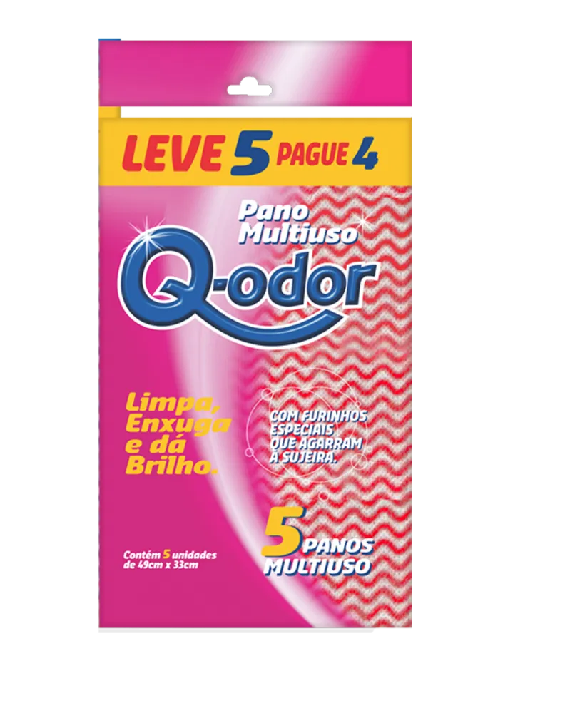 PANO MULTIUSO Q-ODOR- ROSA  Imagem