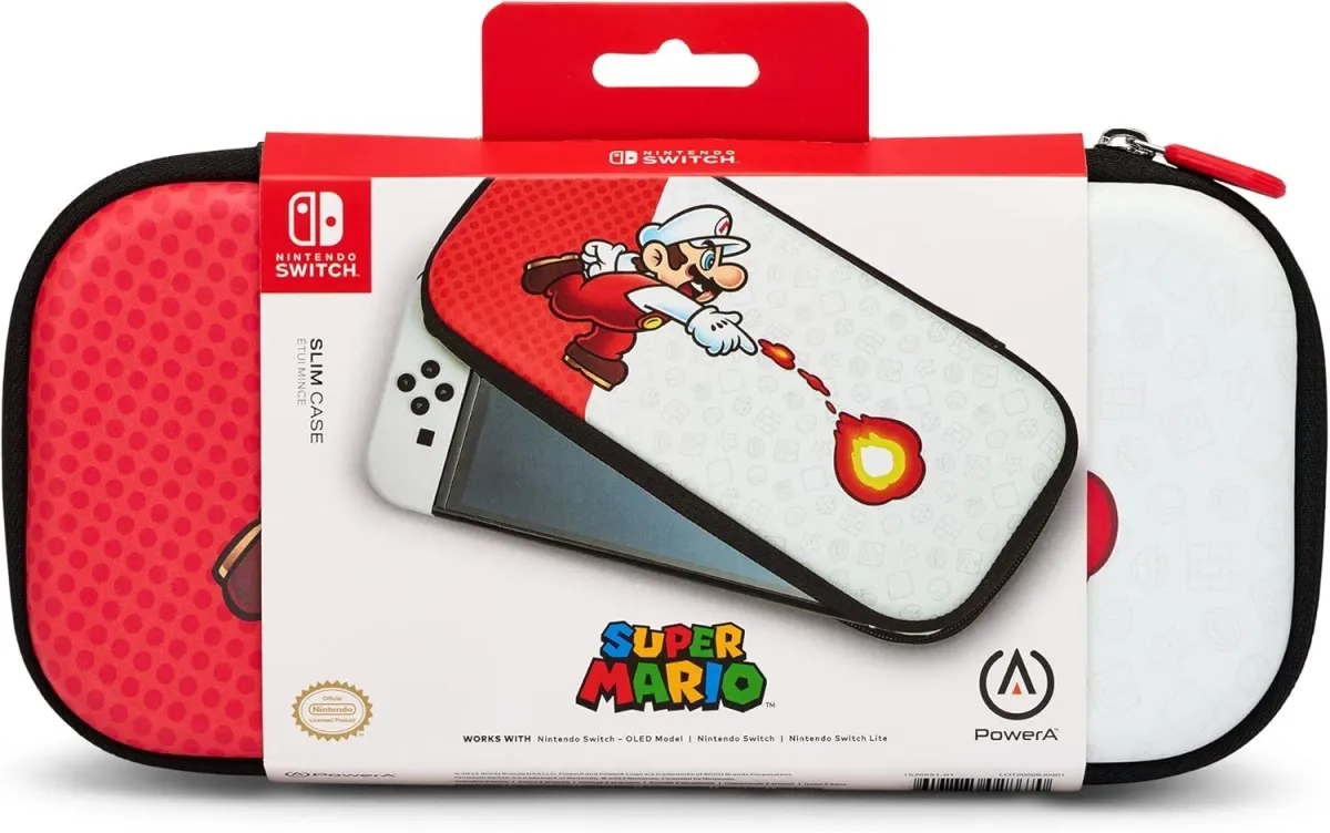 Case Protetor PowerA  Slim para Nintendo Switch - Mario Fireball - Nintendo Switch Imagem