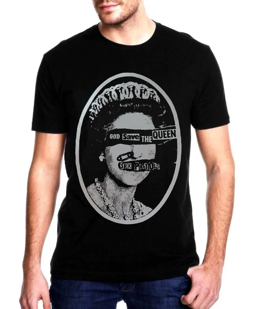 CAMISETA SEX PISTOLS GOD SAVE THE QUEEN Imagem