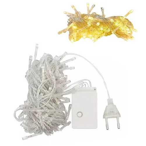 Pisca 100 Led Sequencial 8 Funções Amarelo 