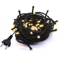 Pisca Externo Fixo 100 Led Branco Quente - Fio Verde Macho e Femia 10 metros - Foto 4