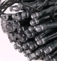 Cordão Pisca BLINDADO Externo Fixo 100 Led VERMELHO - Fio reforçado Verde Macho e Femia 10 metros - Foto 3