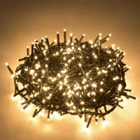 Cordão Pisca Externo Fixo 1000 Led Branco quente morno - Fio reforçado transparente Macho e Femia 90 metros - Foto 3