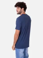 Camiseta Hurley Hexa Two Masculina – Mescla Marinho  - Foto 2