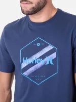 Camiseta Hurley Hexa Two Masculina – Mescla Marinho  - Foto 5