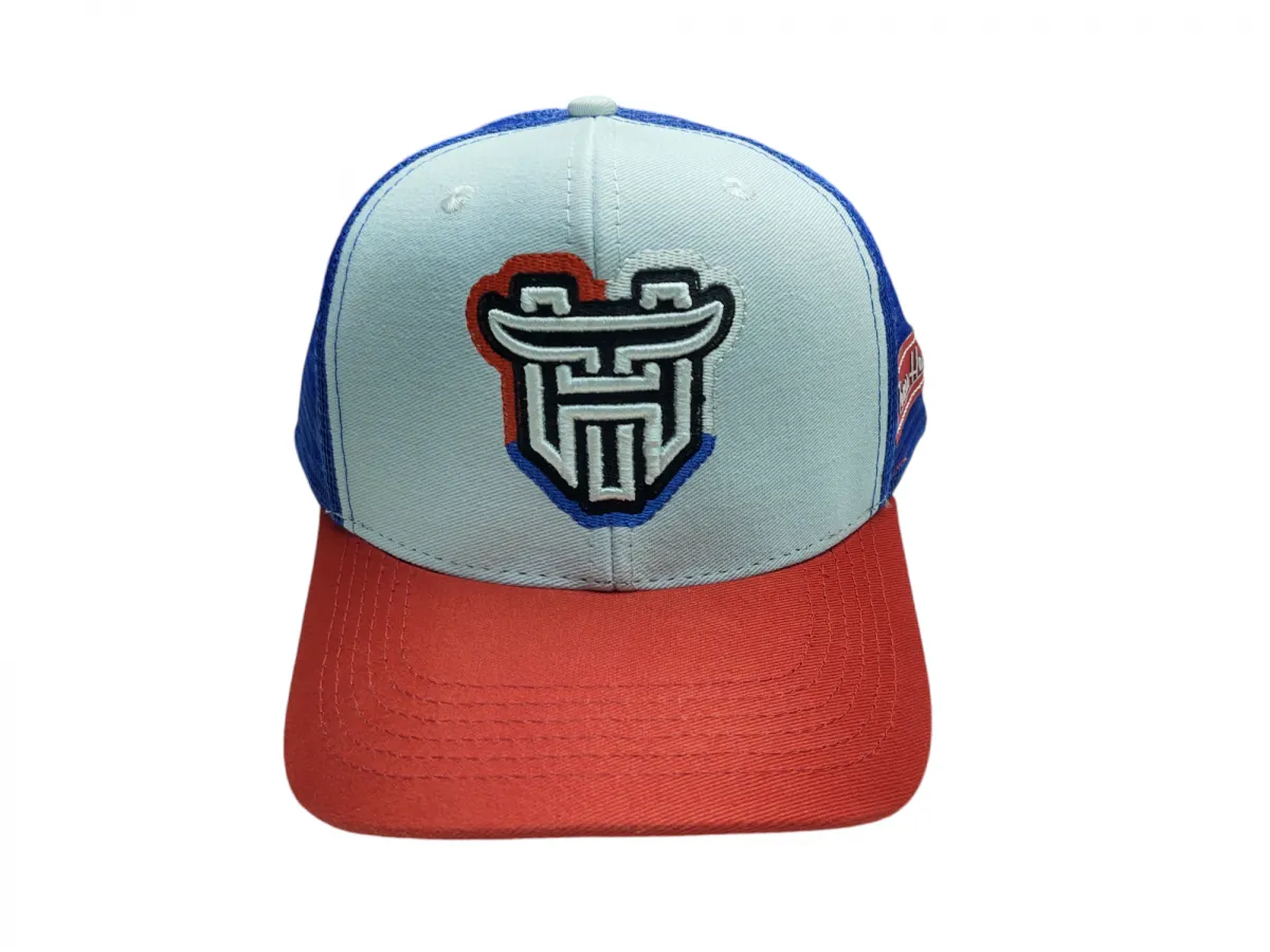 Ref: TH2313 - Boné Texas Head - Cor Branco e Aba Vermelha