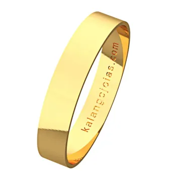 Aliança plana ouro 750 slim - 3,5 mm - AP350 - slim