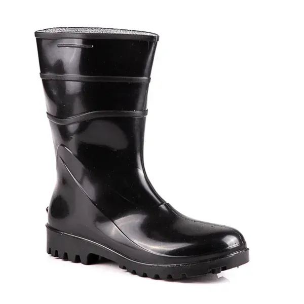 Bota PVC C/Cl Preta Com Forro Bico De Aço 85BPL200