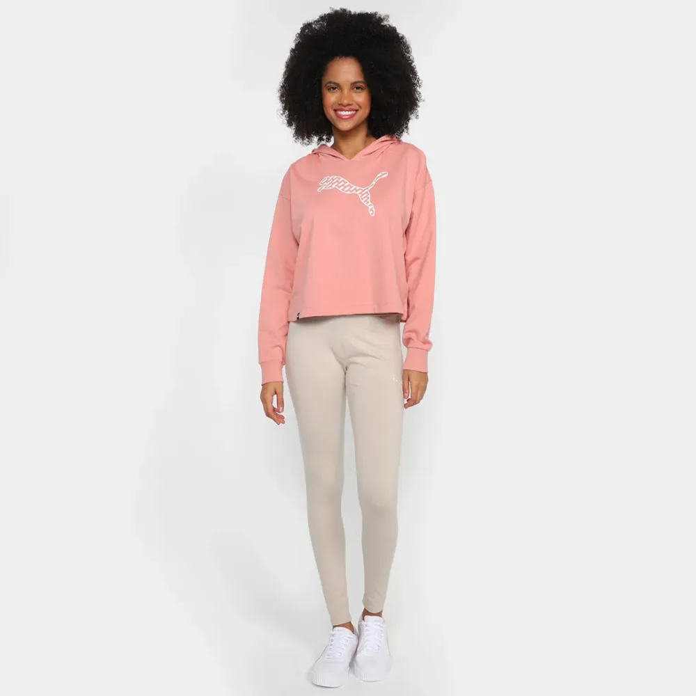 Moletom Puma Com Capuz Graphic Power Summer Feminino Imagem