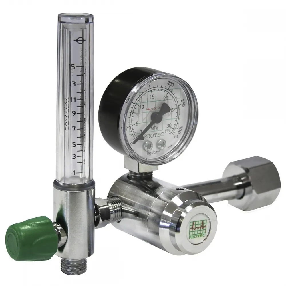 Fluxometro com Valvula para Cilindro de Oxigenio PROTEC Imagem