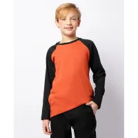 Camiseta GAP Infantil Raglan Manga Longa Masculino  - Foto 2