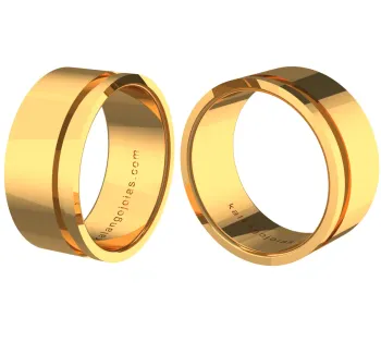Par de alianças de ouro 18K - APE900 - Foto 2